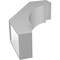 Ekena Millwork 5 1/2-in. W x 16-in. D x 24-in. H Merced Architectural Grade PVC Knee Brace BRCP055X16X24MRC - alternate 4